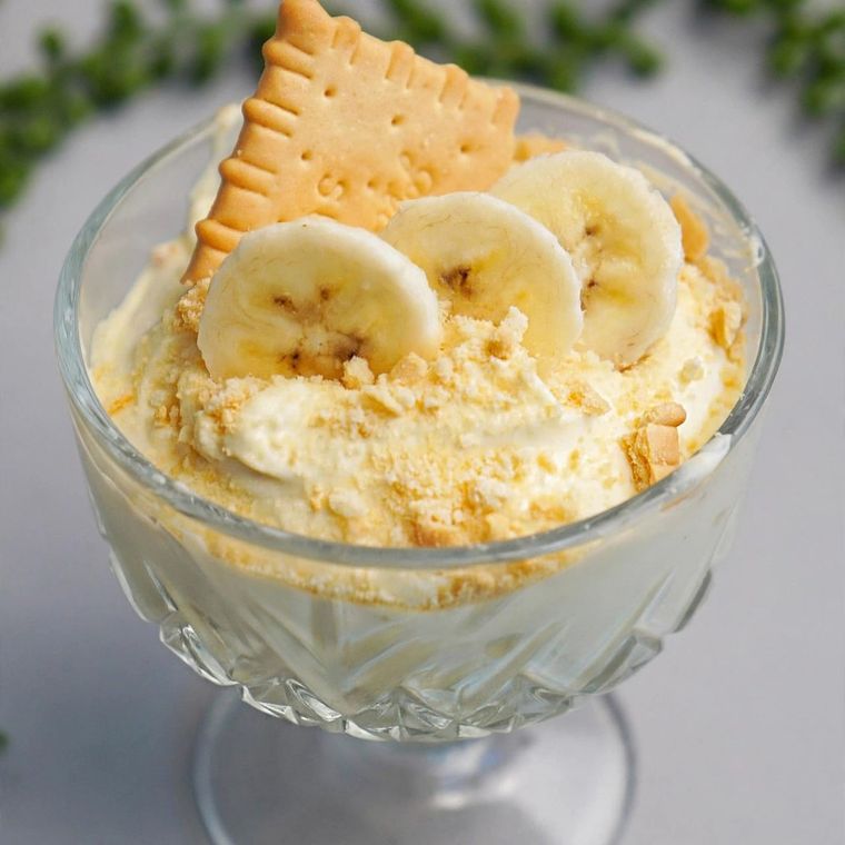 Hausgemachter Banana Pudding von Lucky You Schaffhausen fürs Catering